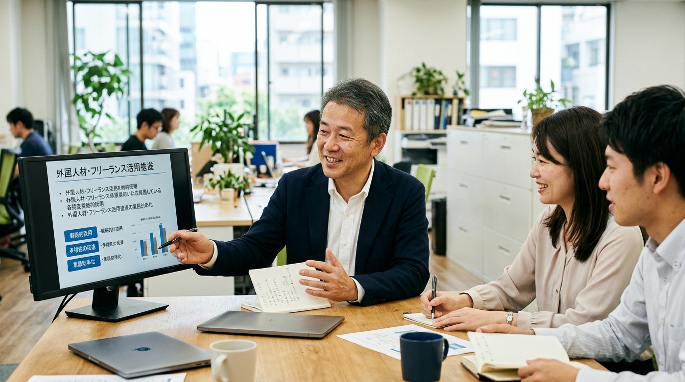多様な人材が働く中小企業の職場