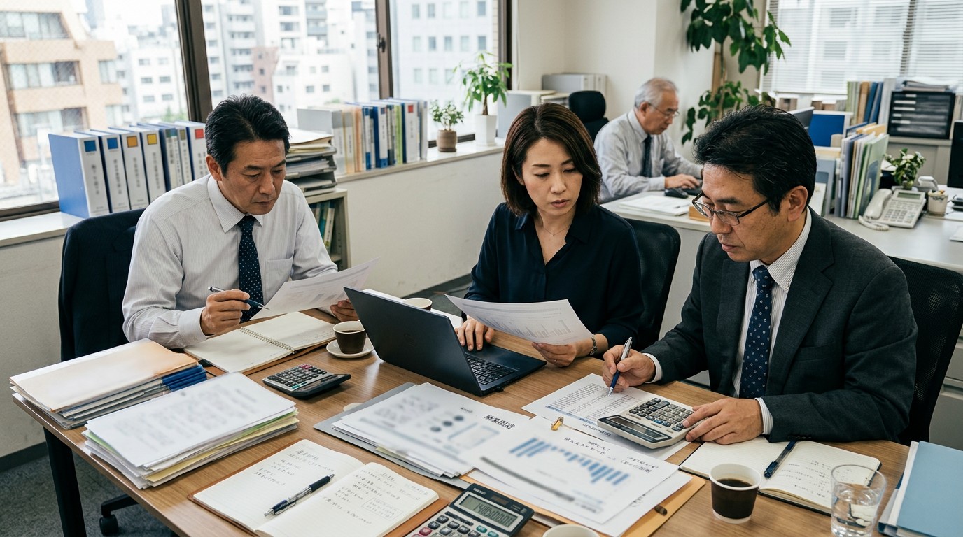 廃業にかかるコストと失われる価値を考える経営者のイメージ