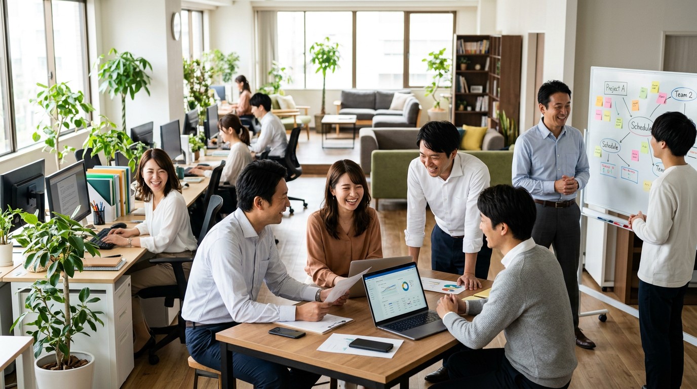 伴走者とともに事業の立て直しを進める中小企業経営者のイメージ