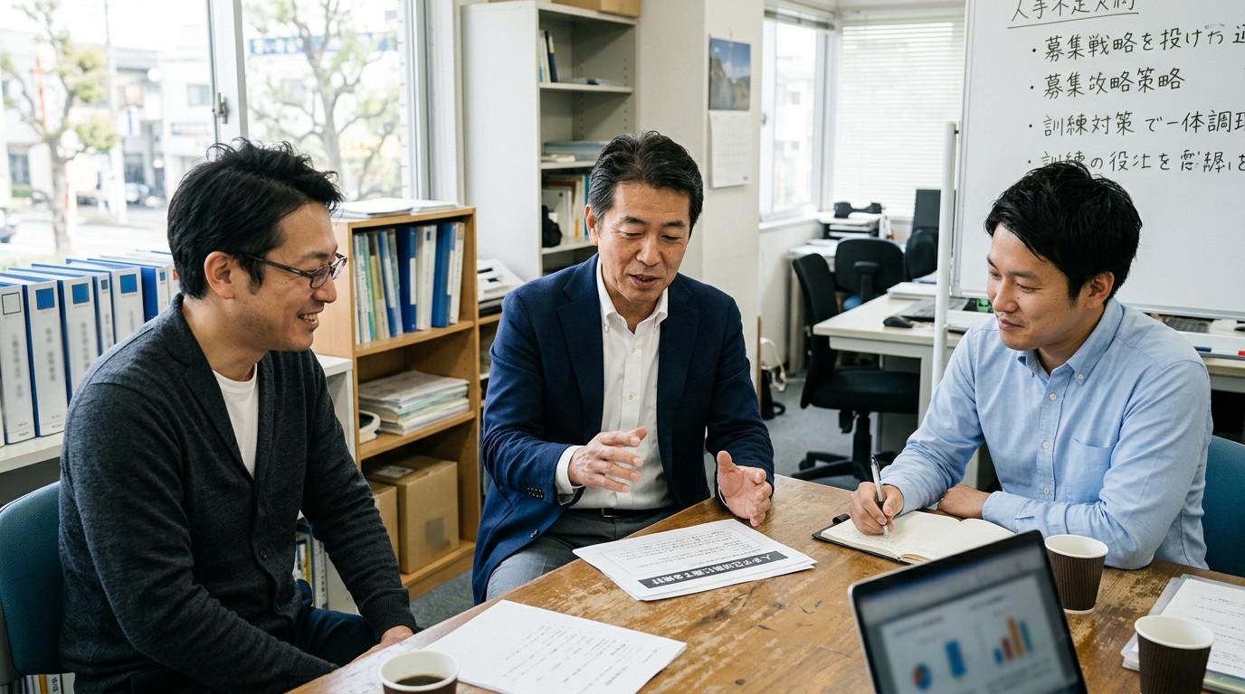 専門資格を持つ人材の採用に悩む小規模事業所