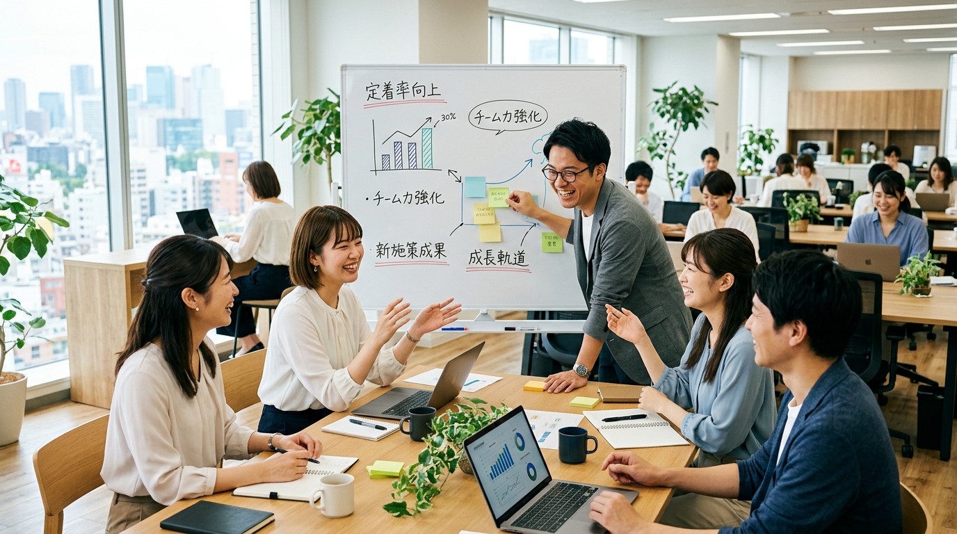 業界別の離職率平均を比較するイメージ