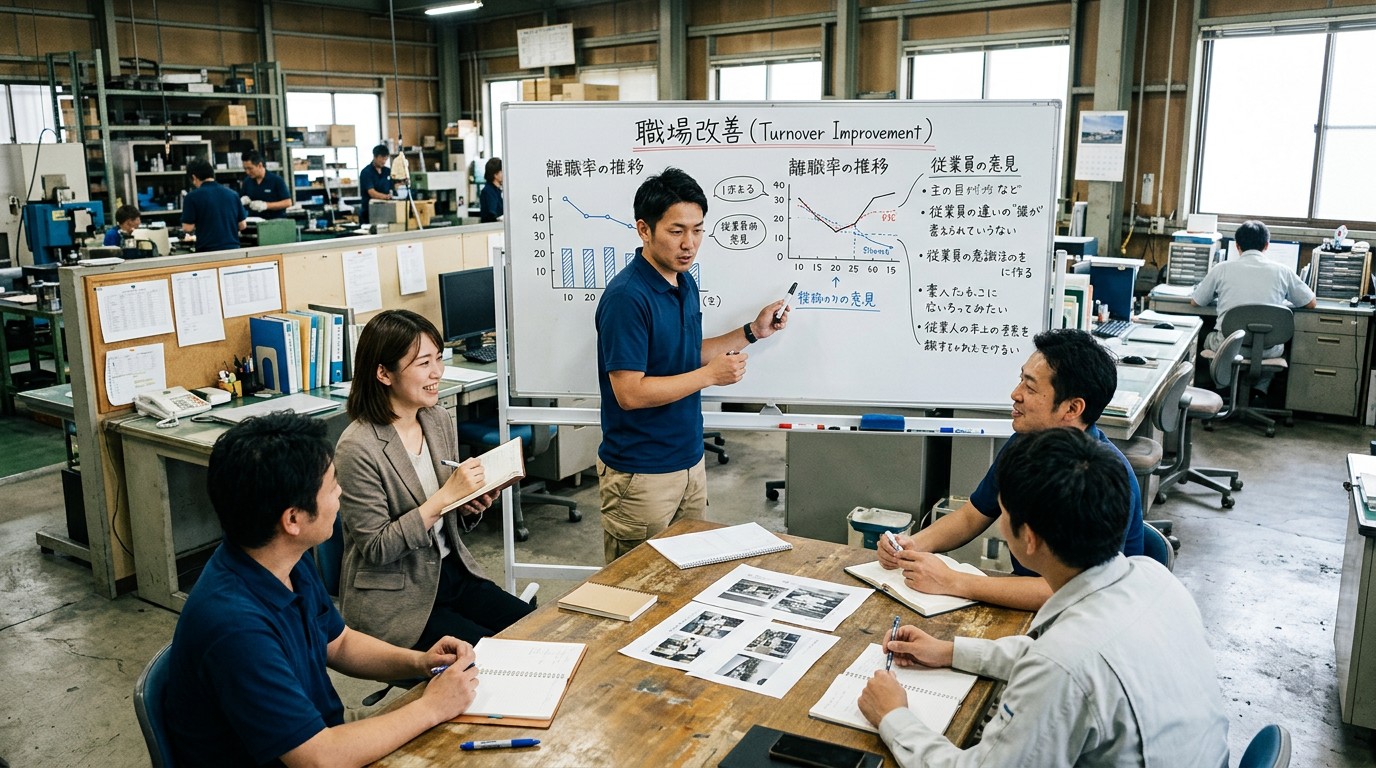 離職の原因を特定するために分析するイメージ