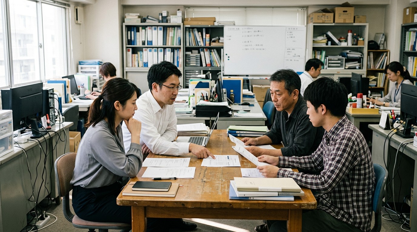 採用でよくある失敗を振り返る中小企業の担当者のイメージ