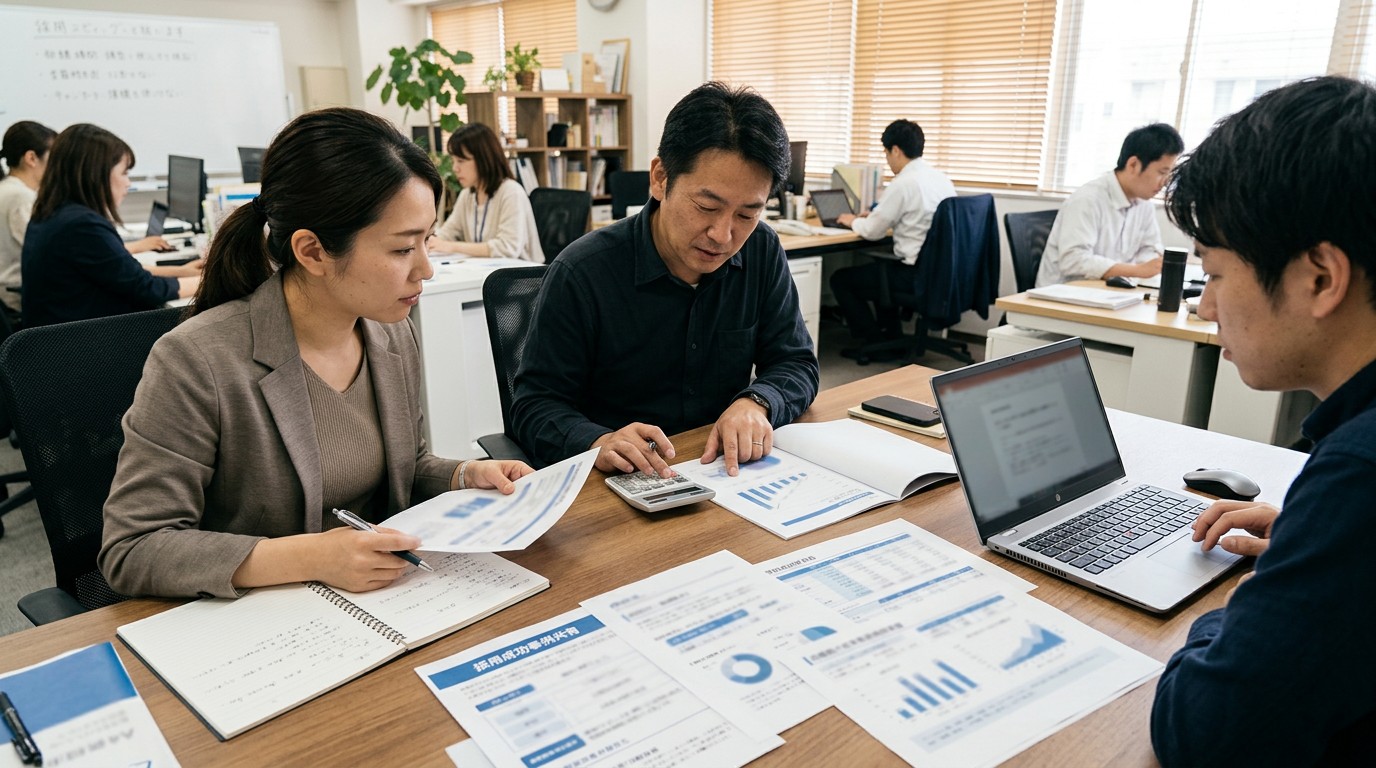 社員紹介による採用で人材を集める中小企業のイメージ