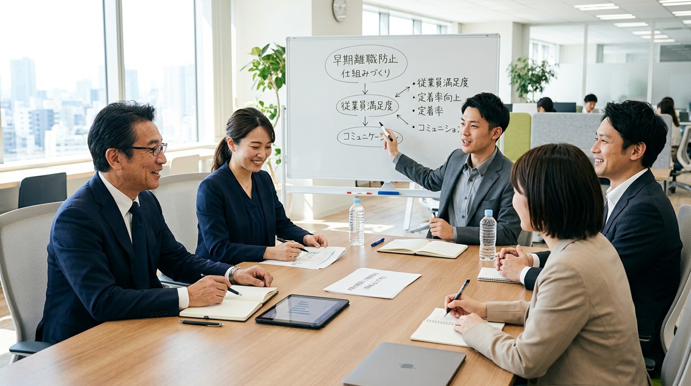 新入社員の受け入れと育成のイメージ