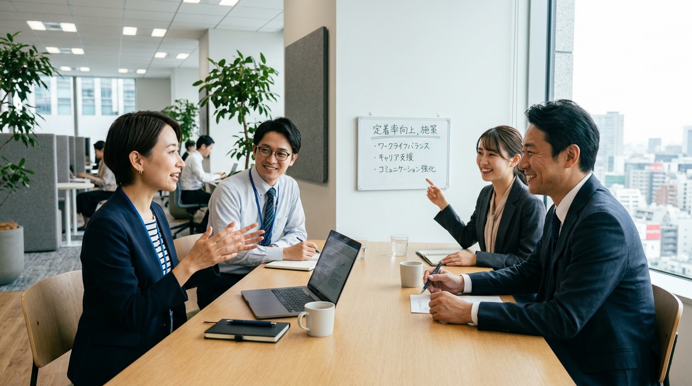 公正な評価と処遇について話し合うイメージ