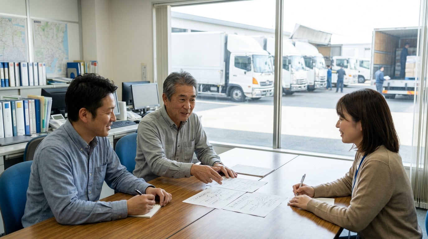 長距離トラックのドライバーと運送業の人手不足の現場