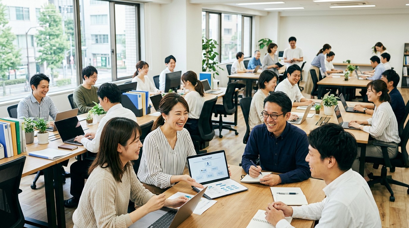 マネジメントを見直す管理職のイメージ